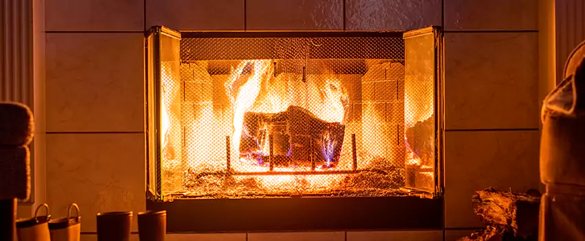 Mendota Hearth Landscape Fireplace Installation in Christiansburg, Virginia